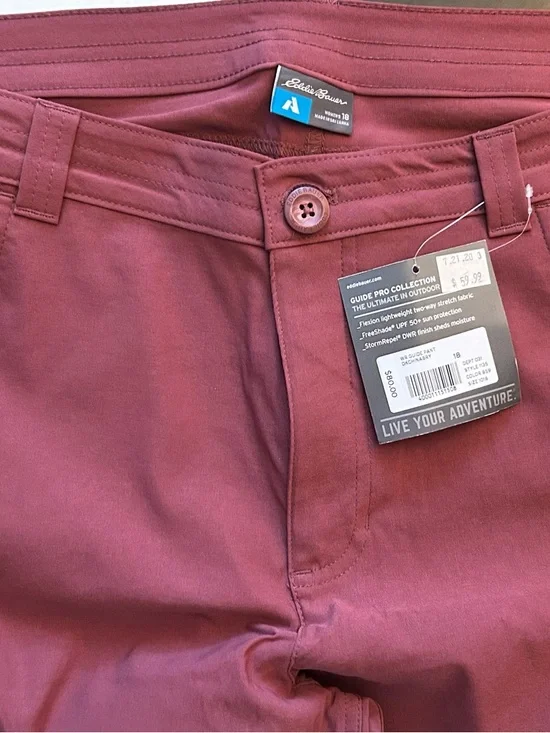 Eddie Bauer Women's Straight-Leg Guide Pro Pants in Berry - Picture 3 of 4